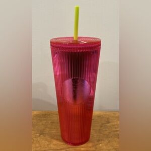 Starbucks Summer 2023 Pleated
Magenta Cold Cup 24 oz. Venti Tumbler